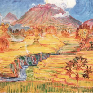 Theo Meier_Landscape with Gunung Agung_1949